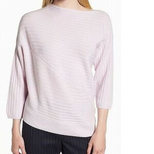 Lewitt Ribbed Mauve Cashmere Sweater Size Small
